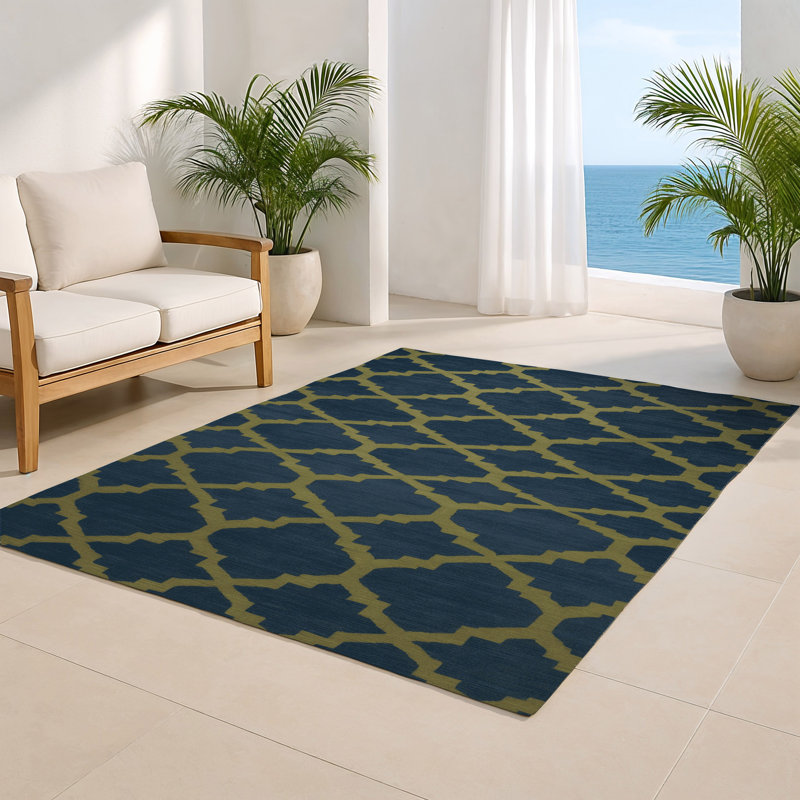 Tapis gris intérieur et extérieur Trellis, Rectangle 5 pi x 7 pi