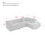 Canapé modulaire en L 105,5 po