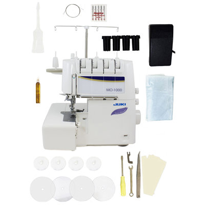 Juki MO-1000 2-Needle 4 Thread Push Button Jet Air Looper Threader Serger