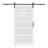 5-Lites Glass Sliding Barn Doors with Installation Hardware Kit-102714980-102714973
