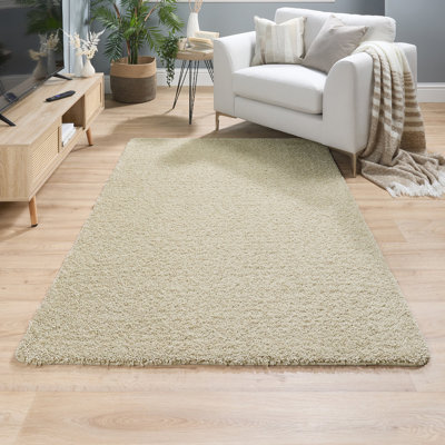 Solid Colour Machine Tufted Area Rug