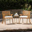 Chaise de salle à manger d'extérieur en bois avec coussins (ensemble de 2) Hermosa Kd