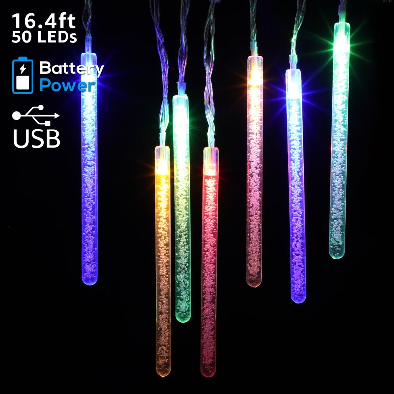 50 ampoules à DEL à DEL pour la maison, la chambre à coucher, la fête, le mariage, les piles et le port USB, multicolore