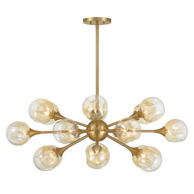 Lustre 18 lumières Matisse en laiton