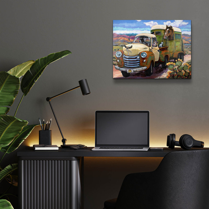 Art mural en verre acrylique «Git le long des chiens» par CR Townsend, H 12 po x l 16 po x P 0,13 po