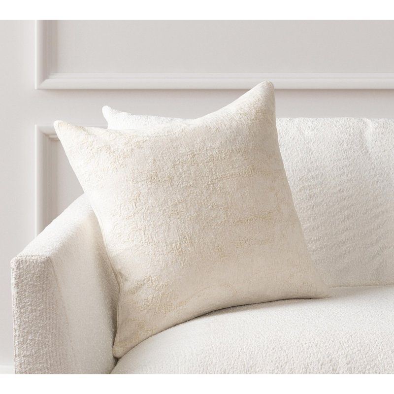 Antique Elegance Square Pillow Cover, Ivory