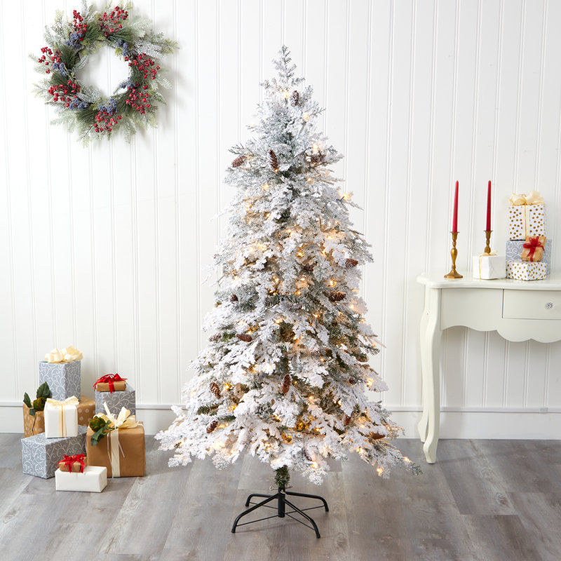 Lighted Artificial Christmas Tree, 6' H