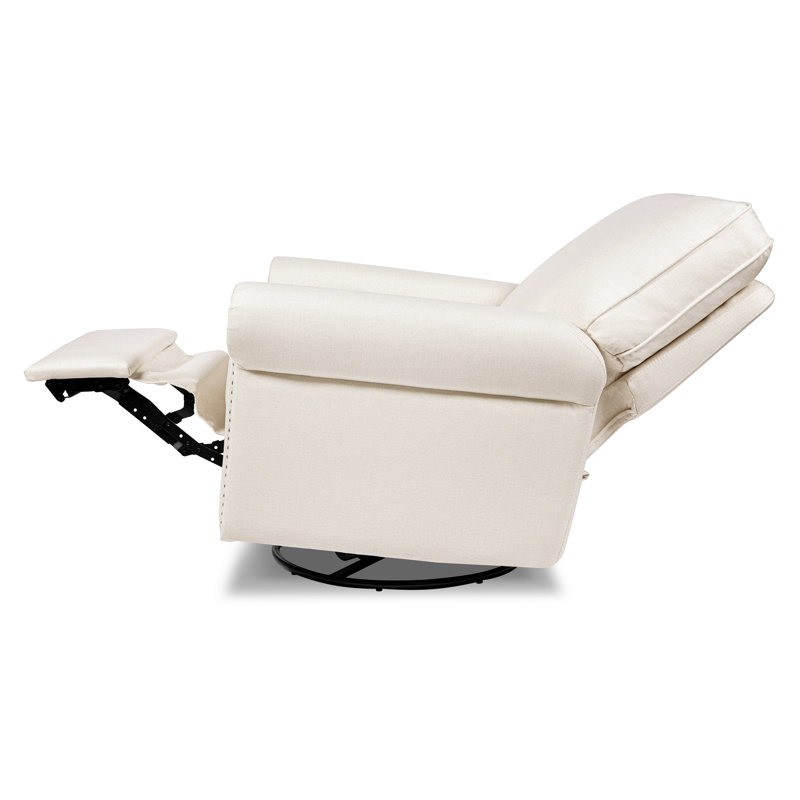 Linden Electronic Recliner and Swivel Glider in Eco-Performance Fabric with USB port, Cream
