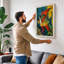 Macaw in Bloom Tropical - Wrapped Canvas-1714325121-1714325126