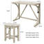 Ensemble de table de salle à manger à hauteur de comptoir 3 pièces avec port USB et tabourets Ashbury Farmhouse, ensemble de table de cuisine, ensemble de salle à manger, ensemble de table à manger-1224656359-1224656358-1266997510