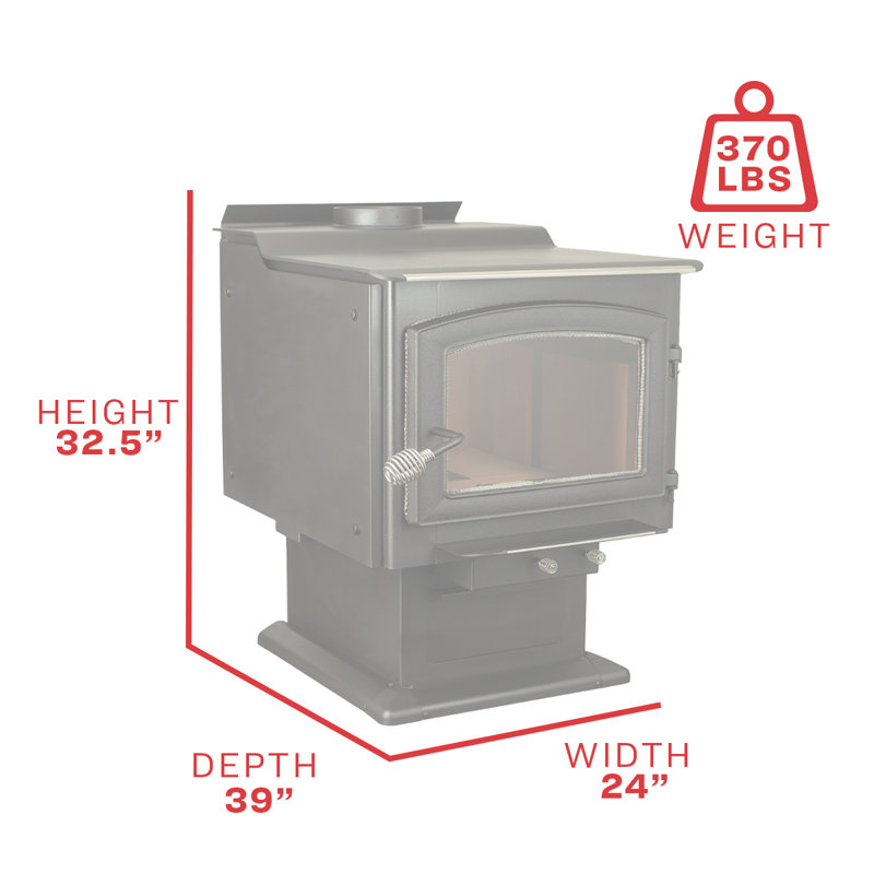 Ashley Hearth 3200 Sq Ft EPA Certified Large Pedestal Wood Stove with Blower