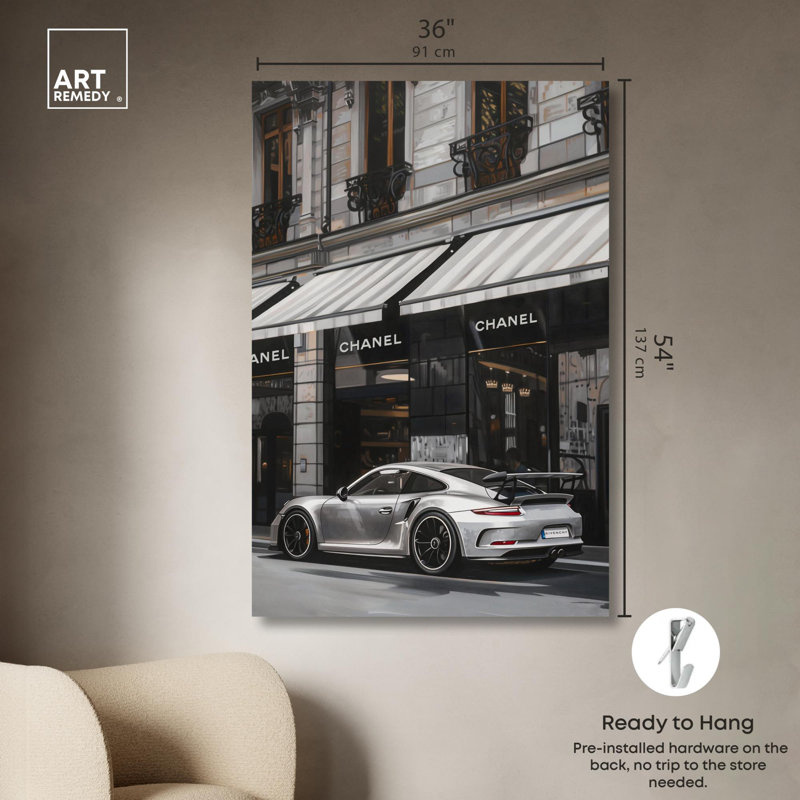 «Parked out Front Canvas Fashion and Glam» par , H 54 po x l 36 po, Toile tendue