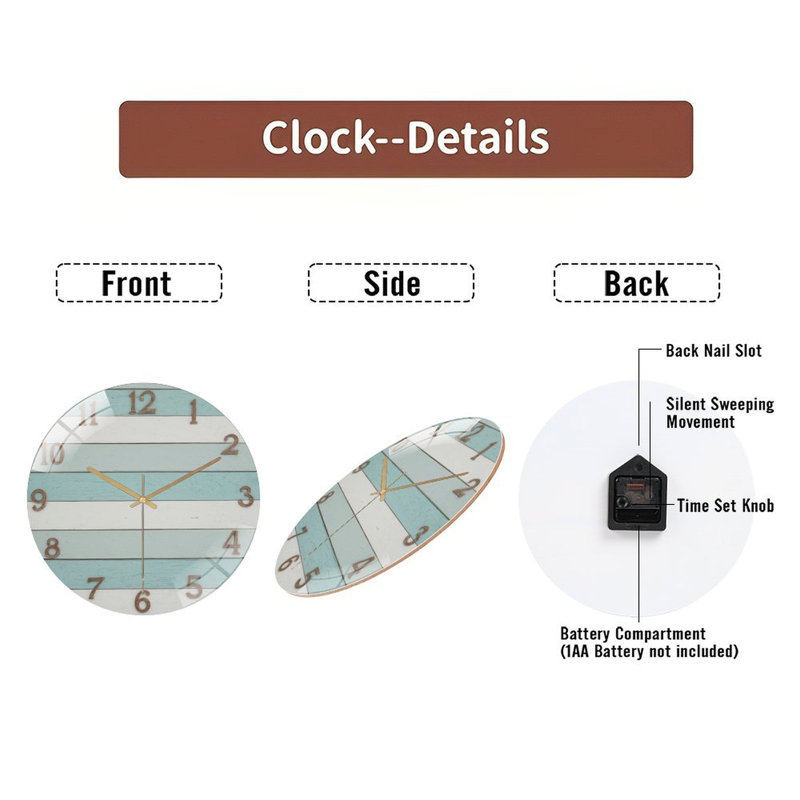 Horloge murale 12 po