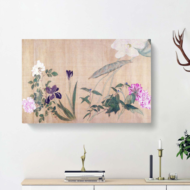 One Hundred Flowers Vol.7 by Yun Shouping - Wrapped Canvas Painting, 35cm H x 50cm W x 3cm D