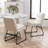 Priama Edson 5-piece Round Dining Set, Trestle Dining Table With 4 Stylish Chairs-1777368548