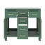 Ensemble de meuble-lavabo 36 po avec lavabo en céramique, armoire simple autoportante avec 4 tiroirs et 2 compartiments-1497373240