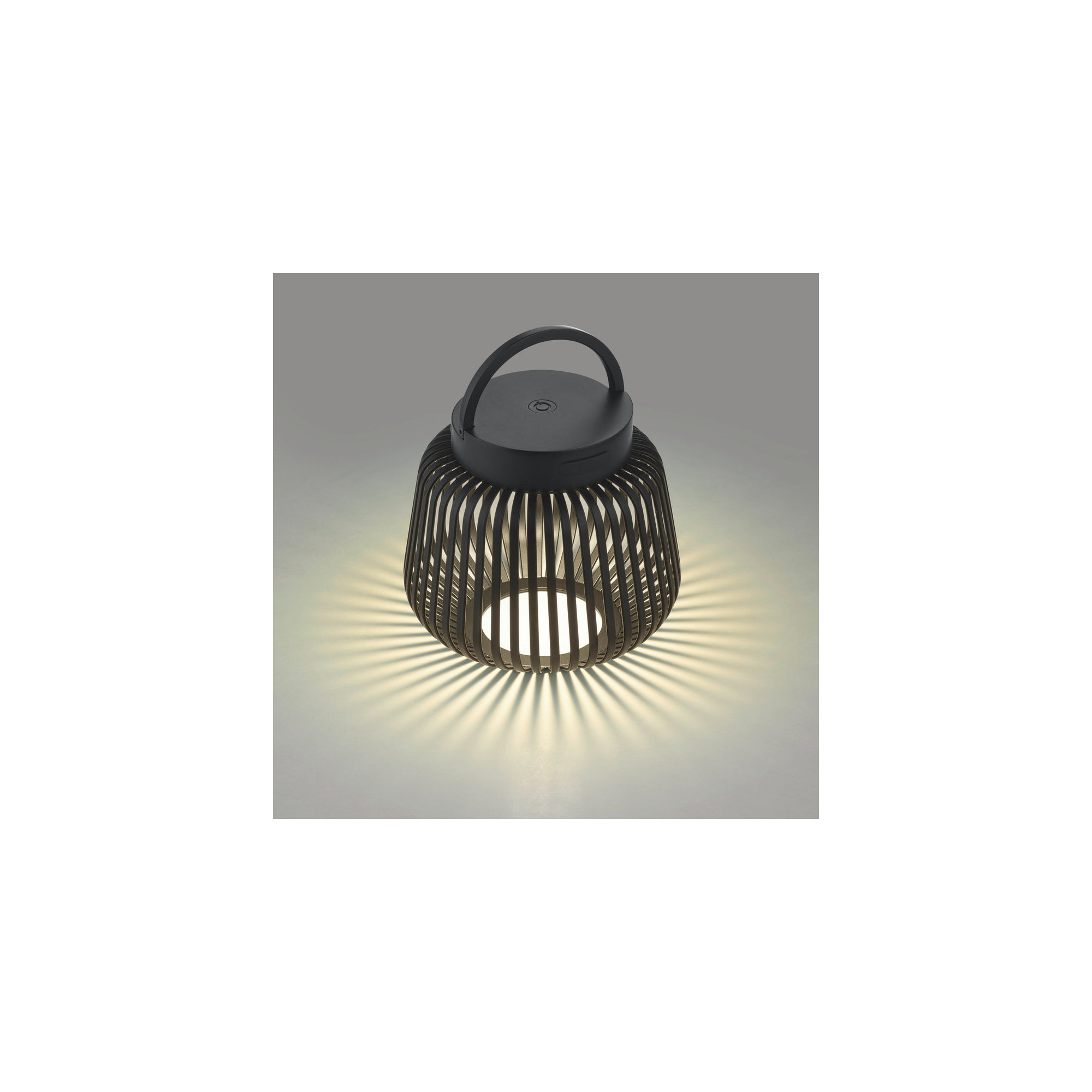 LITO Mobile Rechargeable LED Lantern - Large, Black, 4.7" H x 5.3" W x 5.3" D