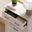 Commode 4 tiroirs, style campagnard, grande armoire de rangement, gris délavé-688108386