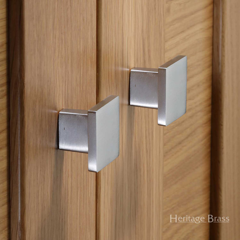 Heritage Brass Cabinet Knob Classic Square Design, 2.6cm H x 3.2cm W x 3.2cm D
