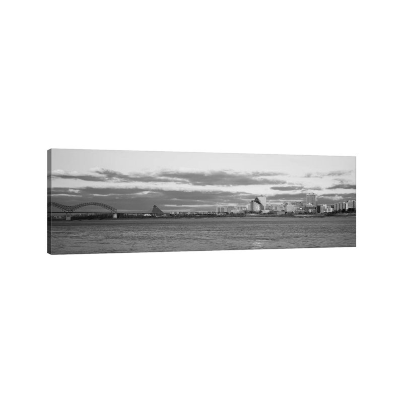 Memphis Skyline Cityscape - Wrapped Canvas Panoramic Print, 30.48 cm H x 91.44 cm W x 1.91 cm D