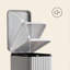 13 Gallon (50 L) Slim Kitchen Bin with Pedal, Soft-Close Lid, Removable Inner Bucket, 15 Bags, Silver