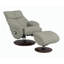 Fauteuil d'appoint en cuir fleur Kandoro