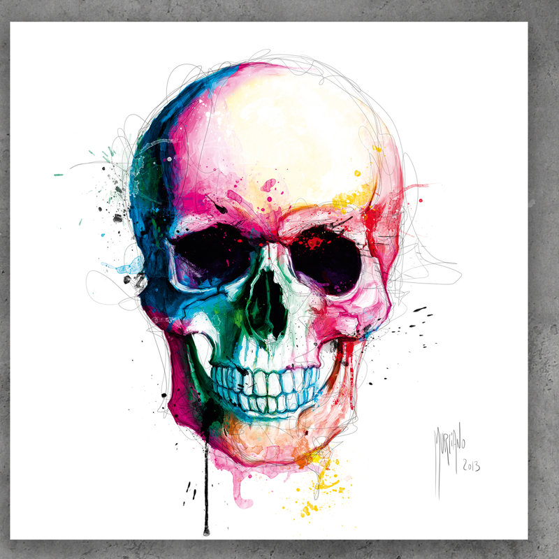 « patrice murciano crâne » par, impression sur toile tendue, H 18 po x l 18 po x P 1,5 po