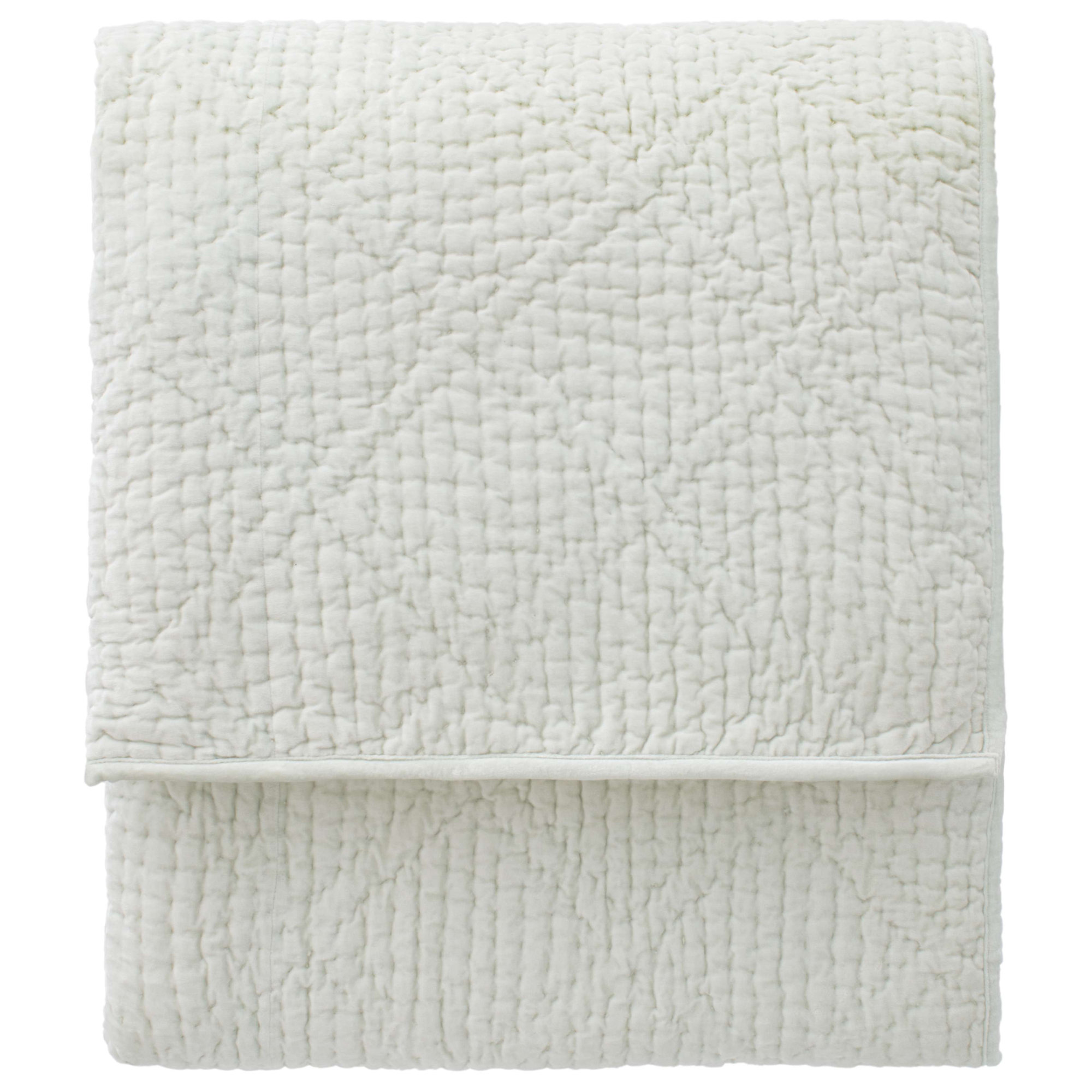 Parisienne Velvet Quilt, King Quilt, Dove White