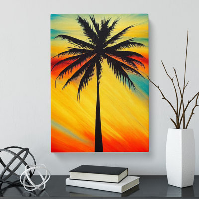 Palm Tree Crayon Vol.1 - Wrapped Canvas
