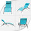 Ensemble de 2 chaises longues d'extérieur, bleu lac