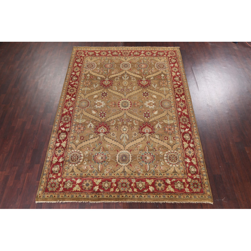 Brown Wool Agra Handmade Area Rug 8x11