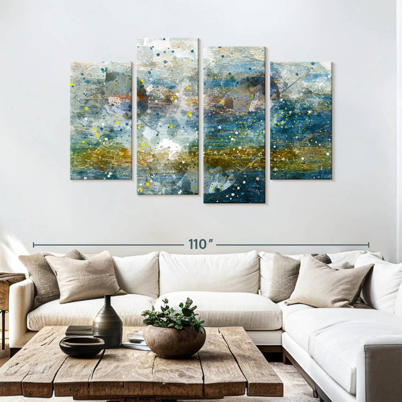 Avery Sea Depth Abstract, 54" H x 84" W