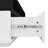 White With Black High Gloss TV Stand For 60 To 70 Inch Tvs With 2 Closed Storage Spaces, 1 Door And 1 Drawer