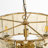 19" 5-Light Gold Cognac Flat Panel Glass Drum Chandelier