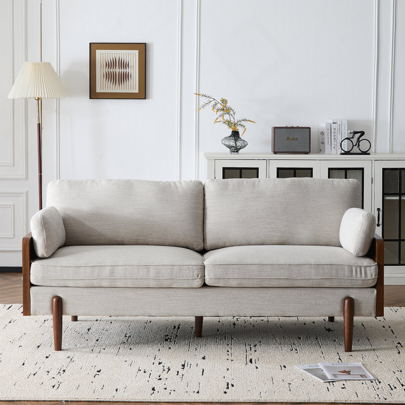 Canapé Mid-Century moderne beige, Beige