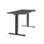 Bureau électrique debout, bureau à hauteur ajustable, bureau assis-debout 24 po x 48 po, cadre noir / plateau noir-275079668
