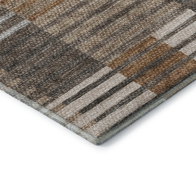 Tapis paprika de qualité supérieure lavable à la machine Prisco, Rectangulaire 3 pi x 5 pi