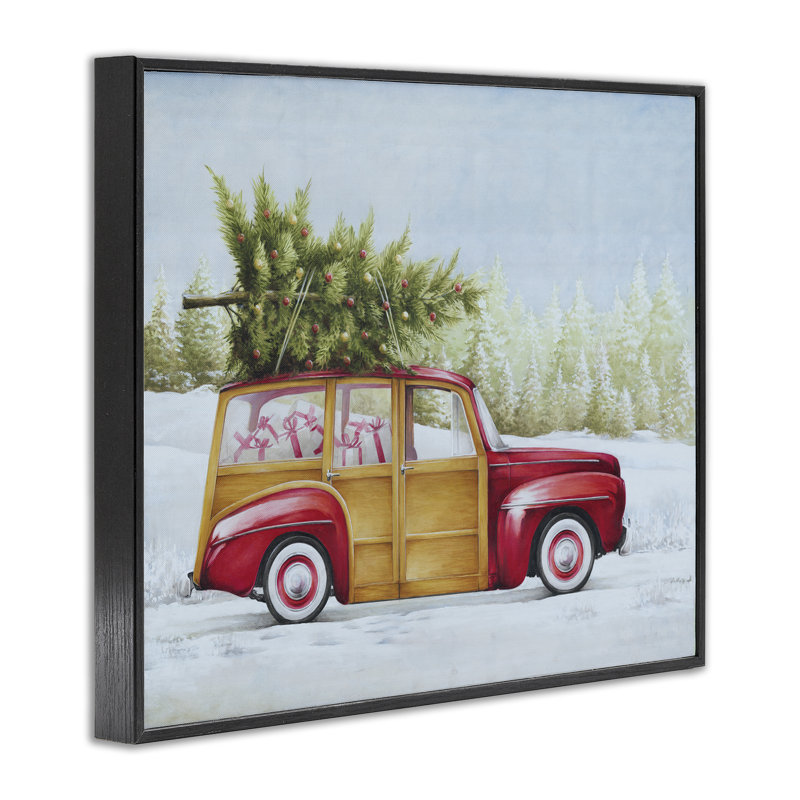 «Holiday Fun», art de la giclée par White Ladder, H 11 po x l 14 po, Giclée encadrée noir minuit