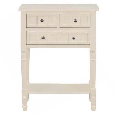 Classic Distressed Wood Console Table with Drawers and Shelf for Narrow Spaces, Elegant and Multi-Functional Storage Solution