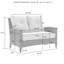 Causeuse d'extérieur à haut dossier avec coussin Allis Furniture