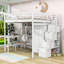  Lit mezzanine en bois avec tiroirs, bureau, armoire et tablettes de rangement Kuster-190467048-147961238