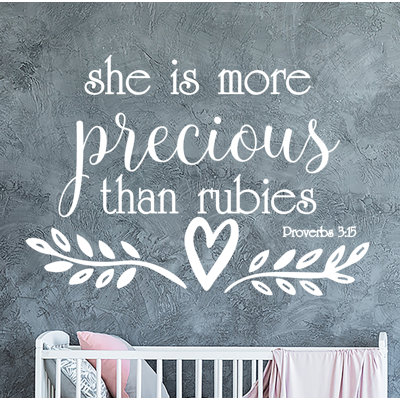 Adhésif décoratif «She is More Precious Than Rubies»