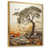 Toile avec cadre flottant or