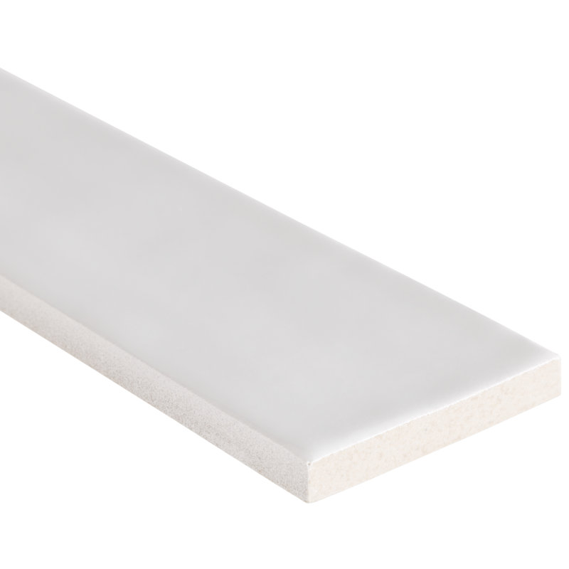 Carreau de métro style mur de brique en porcelaine 8 po x 2 po, Blanc