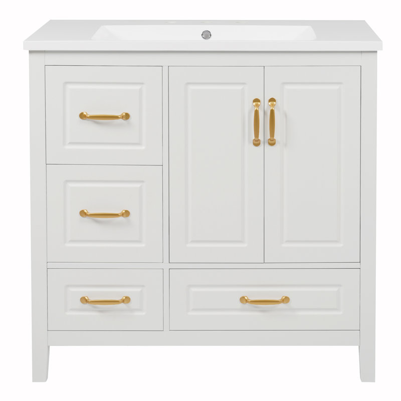 Meuble-lavabo 36 po avec lavabo, Blanc