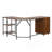 L-Shape Home Office Two Tone Desk With Storage, Walnut