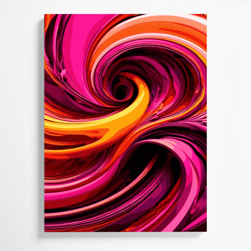 Art numérique sur toile, "Abstraction numérique" 82, H 11 po x l 14 po