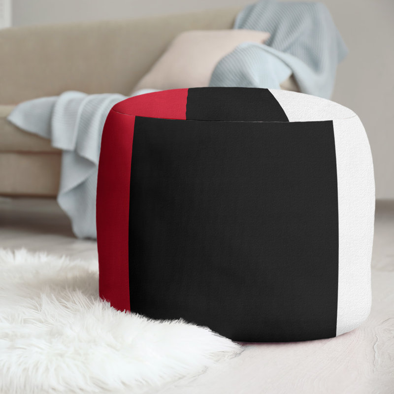 Repose-pieds repose-pieds rond 20,5", Rouge / jade / blanc, Washington