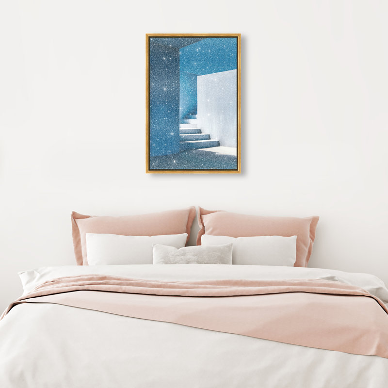 Deep Ocean Walls I Print by Oliver Gal, 31"H x 21"W, Gold Floater Frame