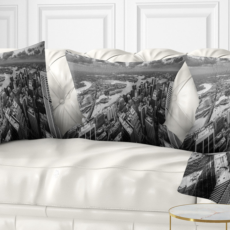 Coussin lombaire cityscape panorama sydney city skyscrapers, Square 16" x 16"